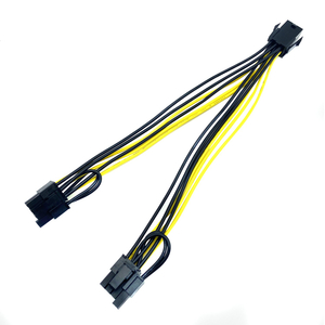 Ang PVC Extension Cable 6P hanggang Dual 8P Connector Cable Assembly