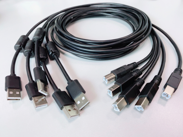 Pasadyang USB Cable A to B Lalaki para sa Kagamitan ng Printer Scanner