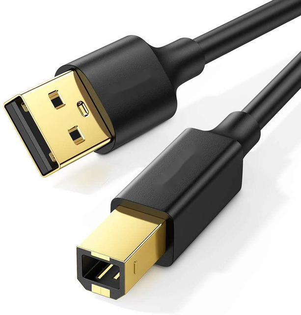 USB2.0 Cable Cord USB Type A Male to B Lalaki Ginto na Plated OEM