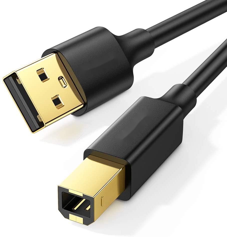 USB2.0 Cable Cord USB Type A Male to B Lalaki Ginto na Plated OEM