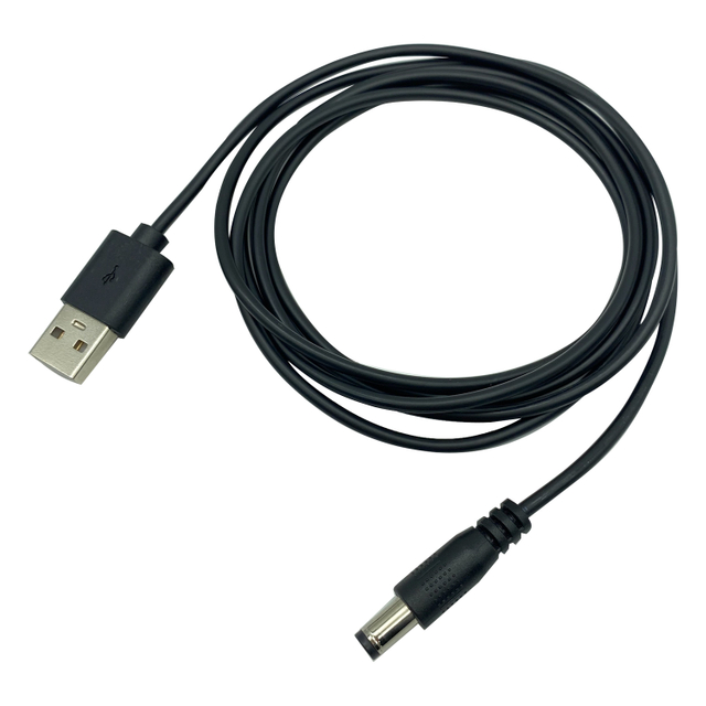 USB A hanggang DC 5.5x2.5mm Spiral Cable DC Power Charging Cable